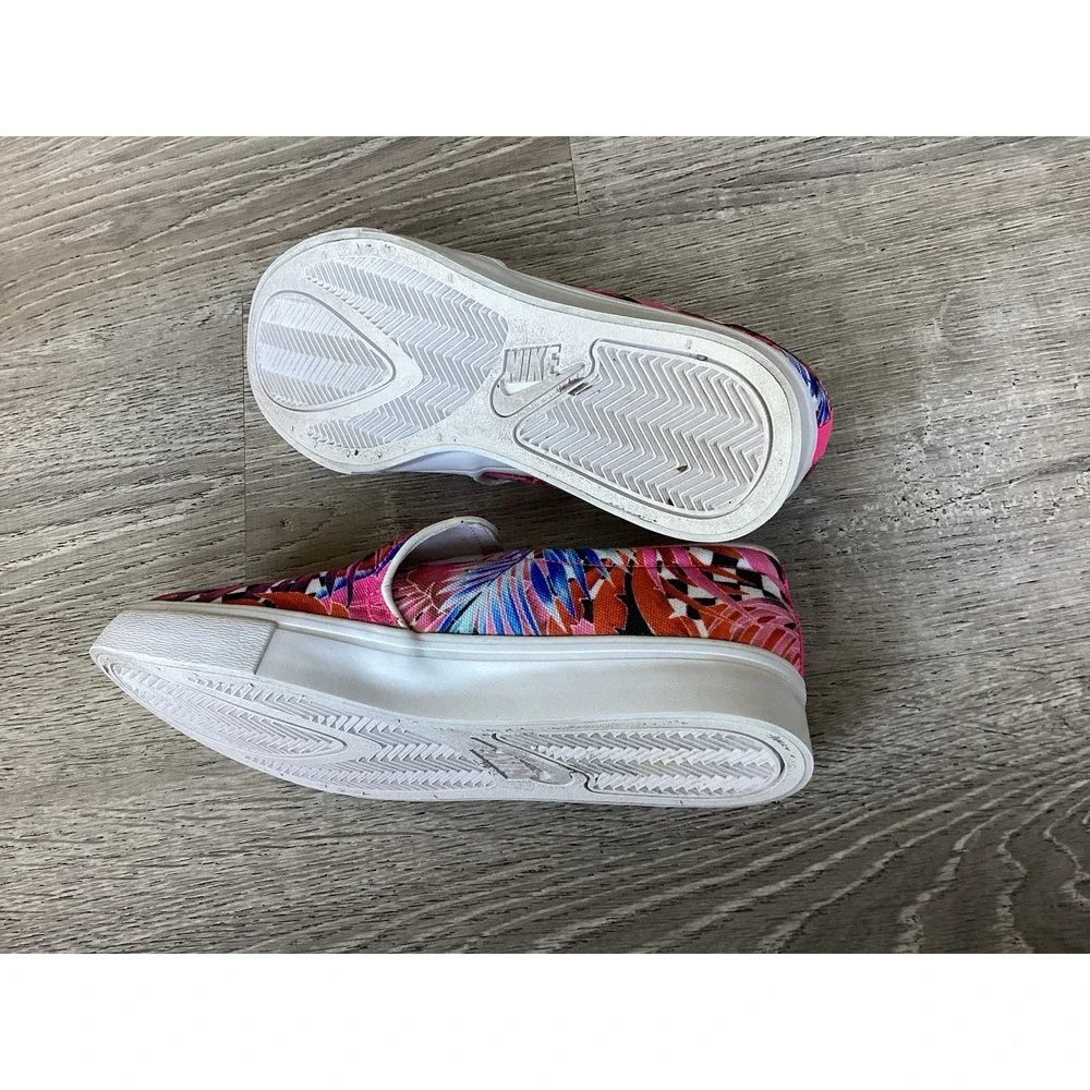 Nike Women's Court Royale Leser Floral Print Slip On Shoes CD7003-600 Size 7